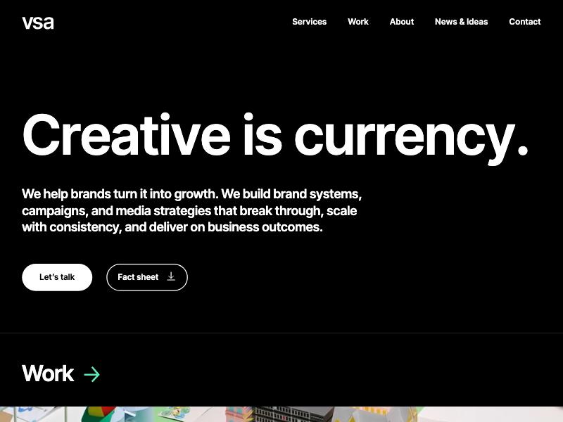 VSA Partners agency website (vsapartners.com)