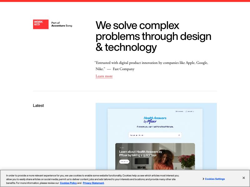 Work & Co agency website (work.co)